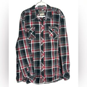 🔥Closet Clearout!🔥 BKE Pearl Snap Plaid Athletic Fit Button Up Shirt